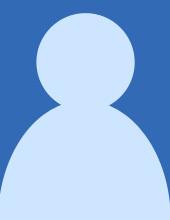 Kreisförmige, stilisierte Darstellung einer menschlichen Silhouette auf blauem Hintergrund.